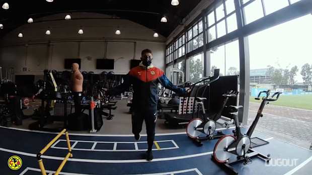 Club América train ahead of their game vs Puebla